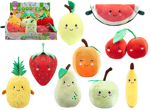 (Mis 1) SOFTLINGS FRUITY FOODIES (Frutta) Peluche 16cm 9ass In espo da 12pz…x12…x72